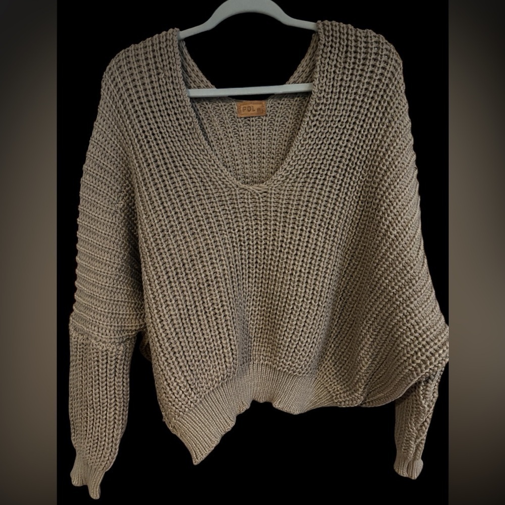 POL off shoulder cable Knit Oversized sweater NWOT